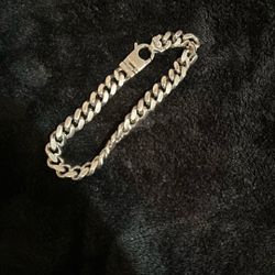 10mm Silver Cuban Bracelet 