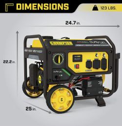 Champion Power Equipment 4750-Watt Dual Fuel Portable Generator with Electric Start, Wheel Kit