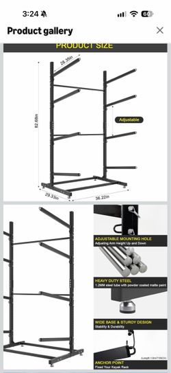 Surfboard / snowboard / kayak / skateboard storage rack