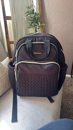 Mommore Black Diaper Bag Backpack