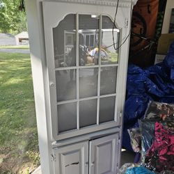 Lighted Corner Cabinet