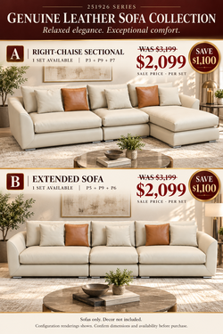 Genuine Leather Sectional Sofa Sale!!!