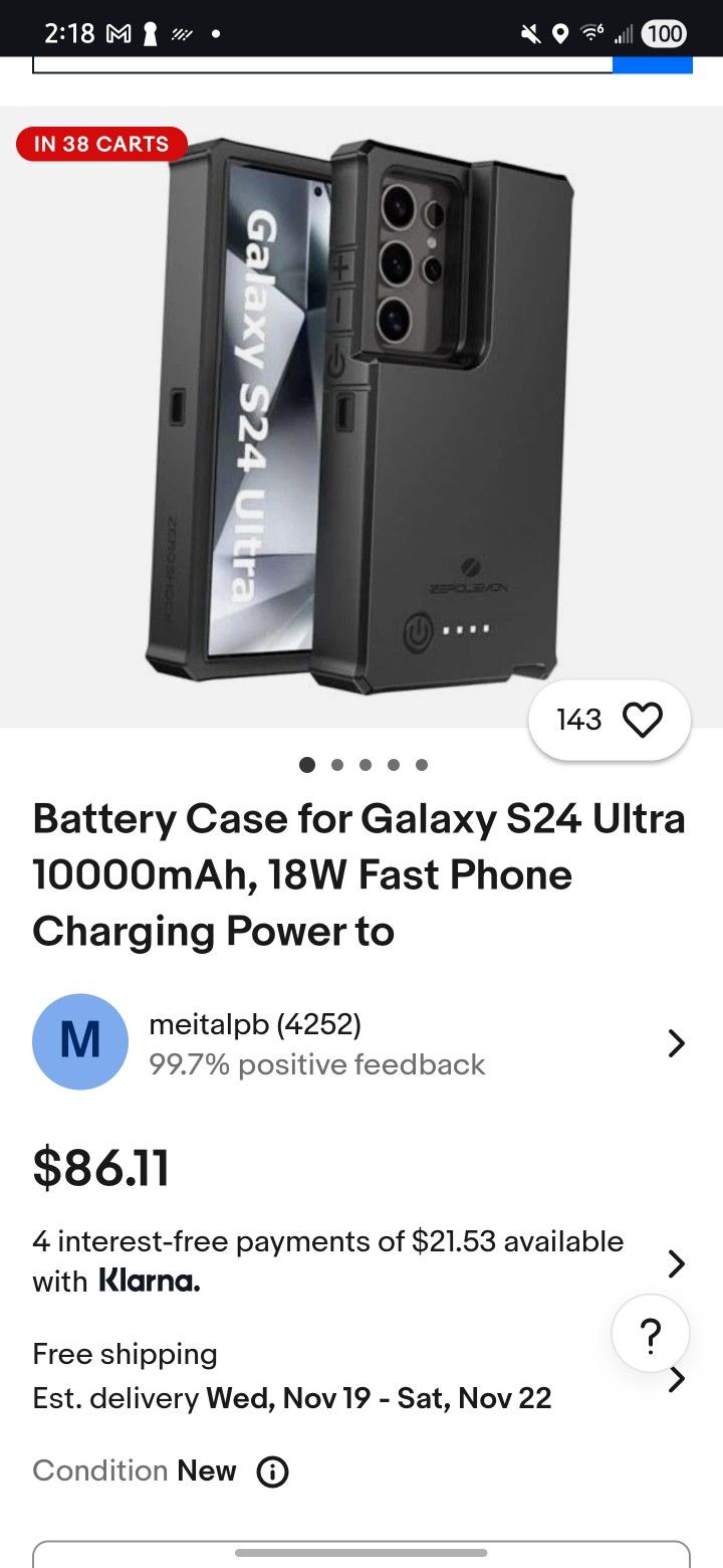 Battery Case Galaxy S24 Ultra