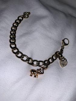 Fossil Charm Bracelet w/ elephant charm