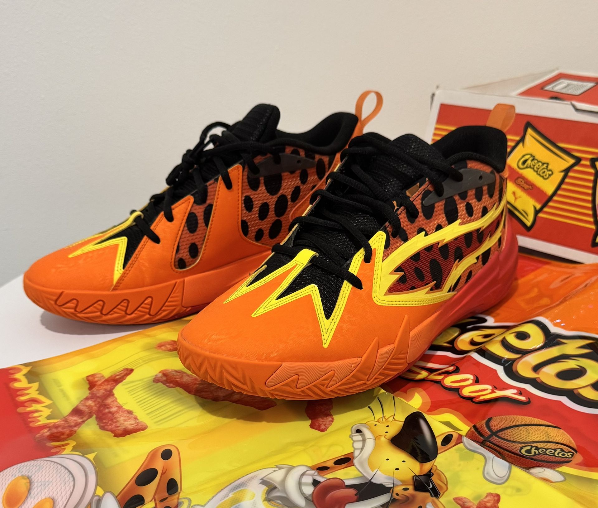 Puma x Cheetos, size US 10.5