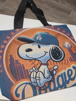 Snoopy / Dodgers Tote Bag