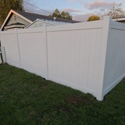 Vinyl Fence &Toppers White And Tan