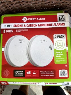 First Alert Carbon Monoxide Smoke Alarms 2pk $35 FIRM