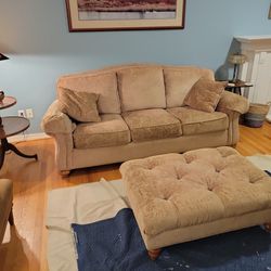 Couch with Ottoman Ethan Allen