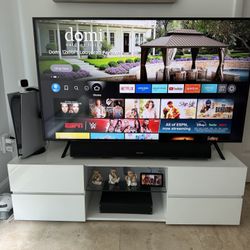 Modern White TV Stand – Fits up to 70” TV – Only $59 (Originally $149)