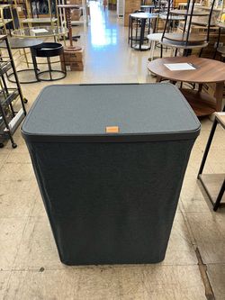 SONGMICS 170L Laundry Basket Hamper 2 Removable Bags w/ Lid - Dark Gray