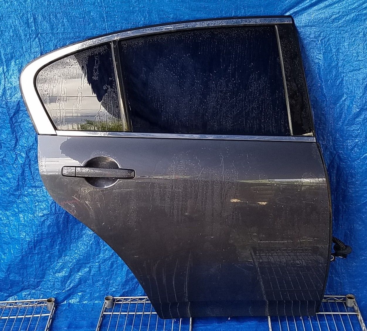 2007 - 2015 INFINITI G25 G35 G37 Q40 SEDAN REAR RIGHT PASSENGER SIDE DOOR ASSEMBLY BLUE