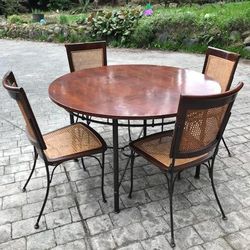 Kitchen table set w/ five chairs, made in France
