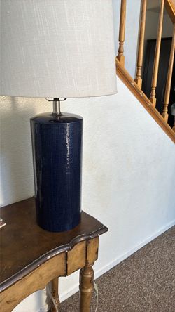 Navy blue lamp