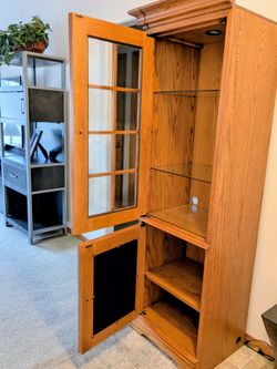 Beautiful Oak Curio Cabinets