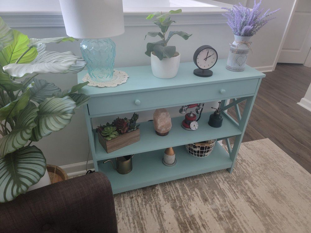 Console Table 40" - 3 Shelves- One Drawer 