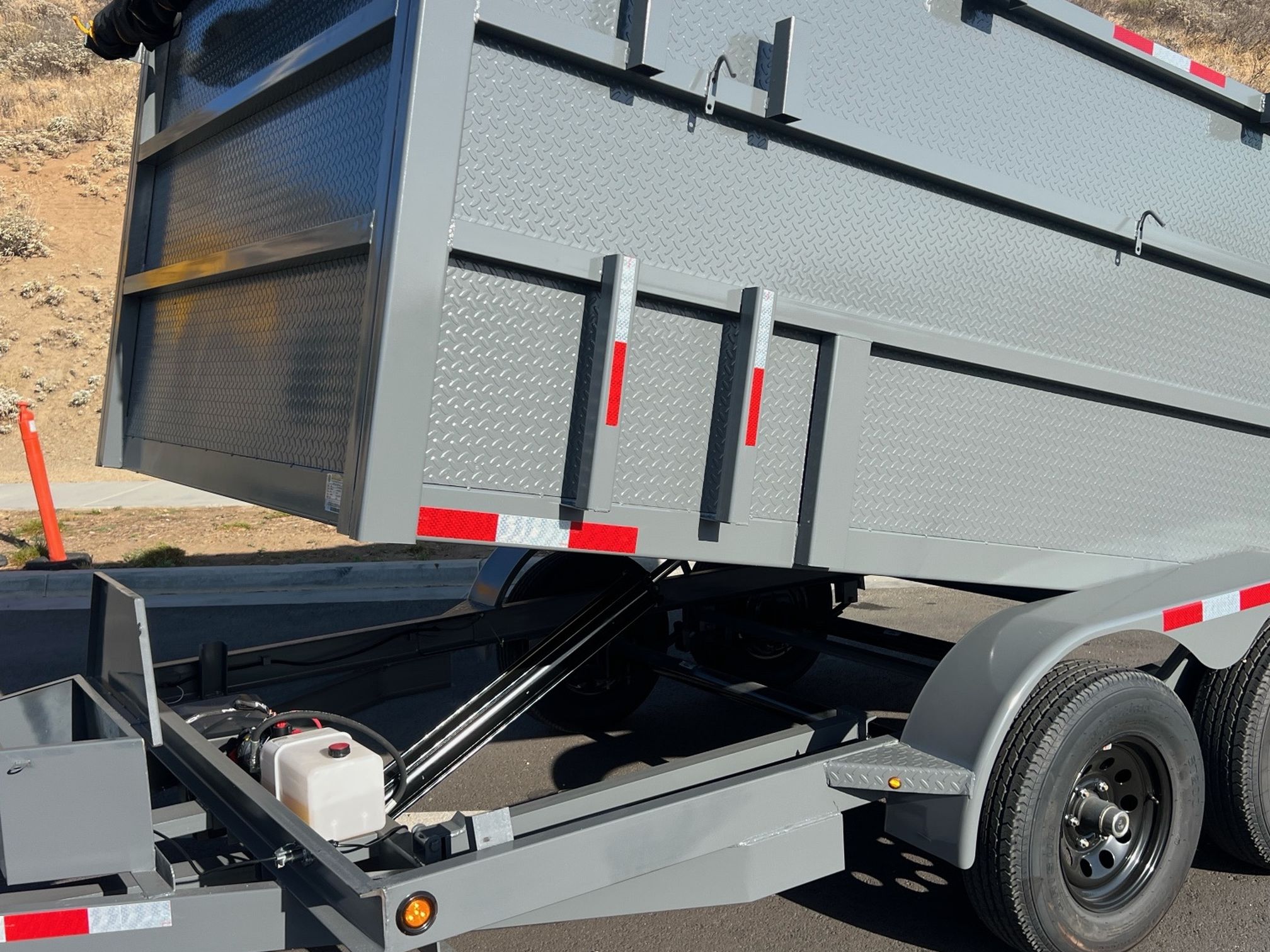Dump Trailer Color Gray Size 8x12x4 (Six Lugs) Year 2025