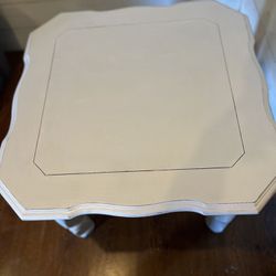 2 Matching White Solid Wood End Tables