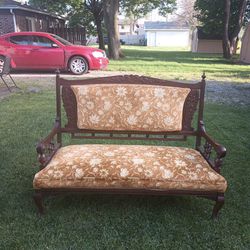 Antique Wood Bench Very Groovy