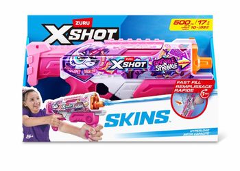 XSHOT Water Fast-Fill Skins Unicorn Splash (500ml 33ft) Hyperload Water Blaster by ZURU, Outdoor Summer Toy, for Kids, Teens & Adults Ages 5+ Let's go