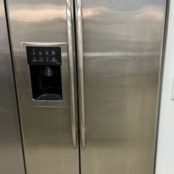 Stainless Steel GE Profile Side By Side Refrigerator 