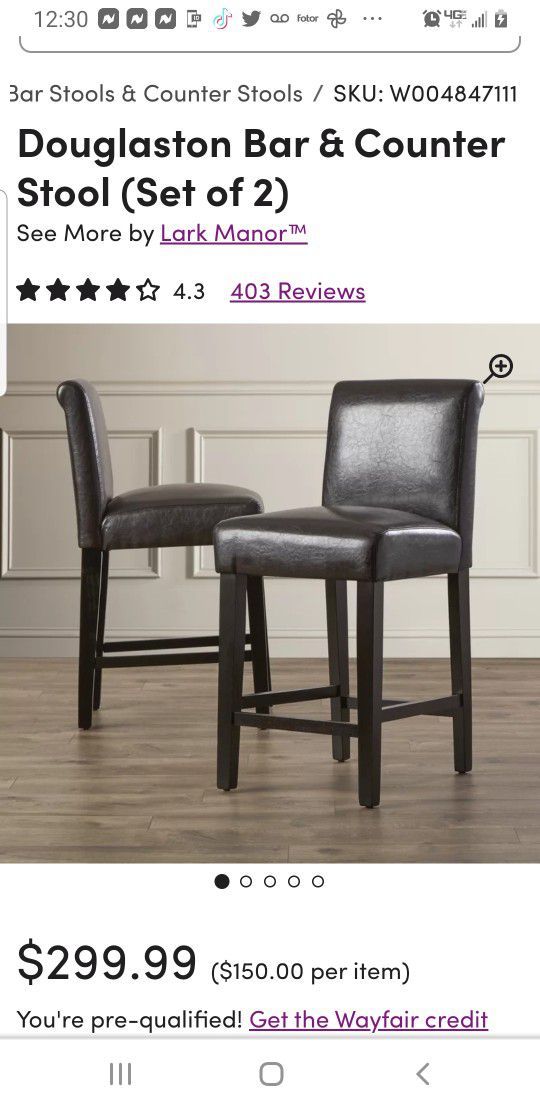 New Douglaston Bar and Counter Stool (Set of 2)