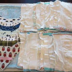 Infant bandana bibs & burb cloths