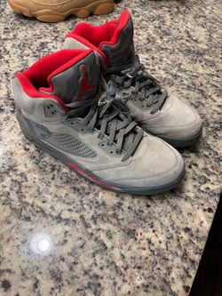 Air Jordan 5 Retro Camo Grey Red
