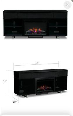 72 inch fireplace black