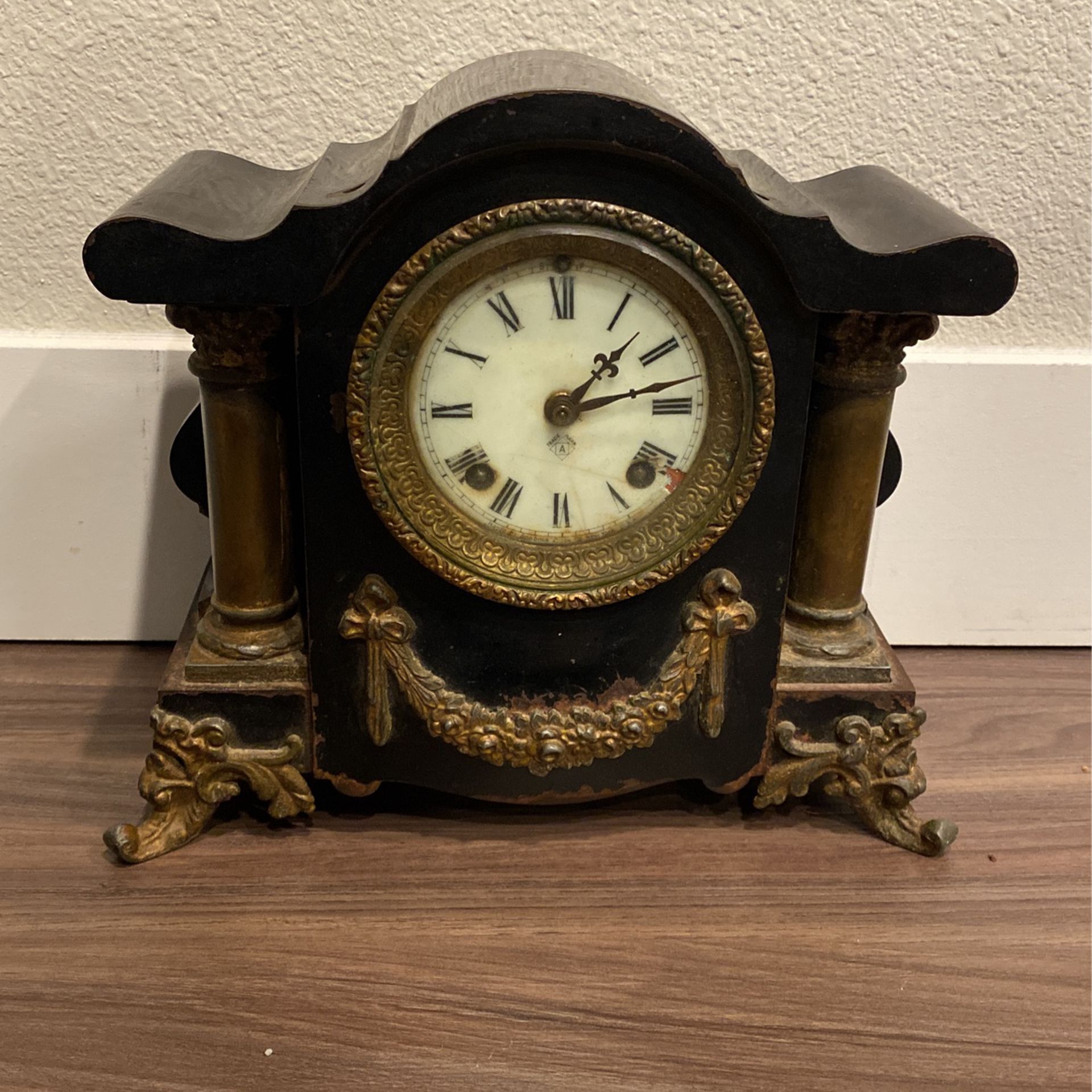 Antique  Cast Iron Ansonia Mantle Clock