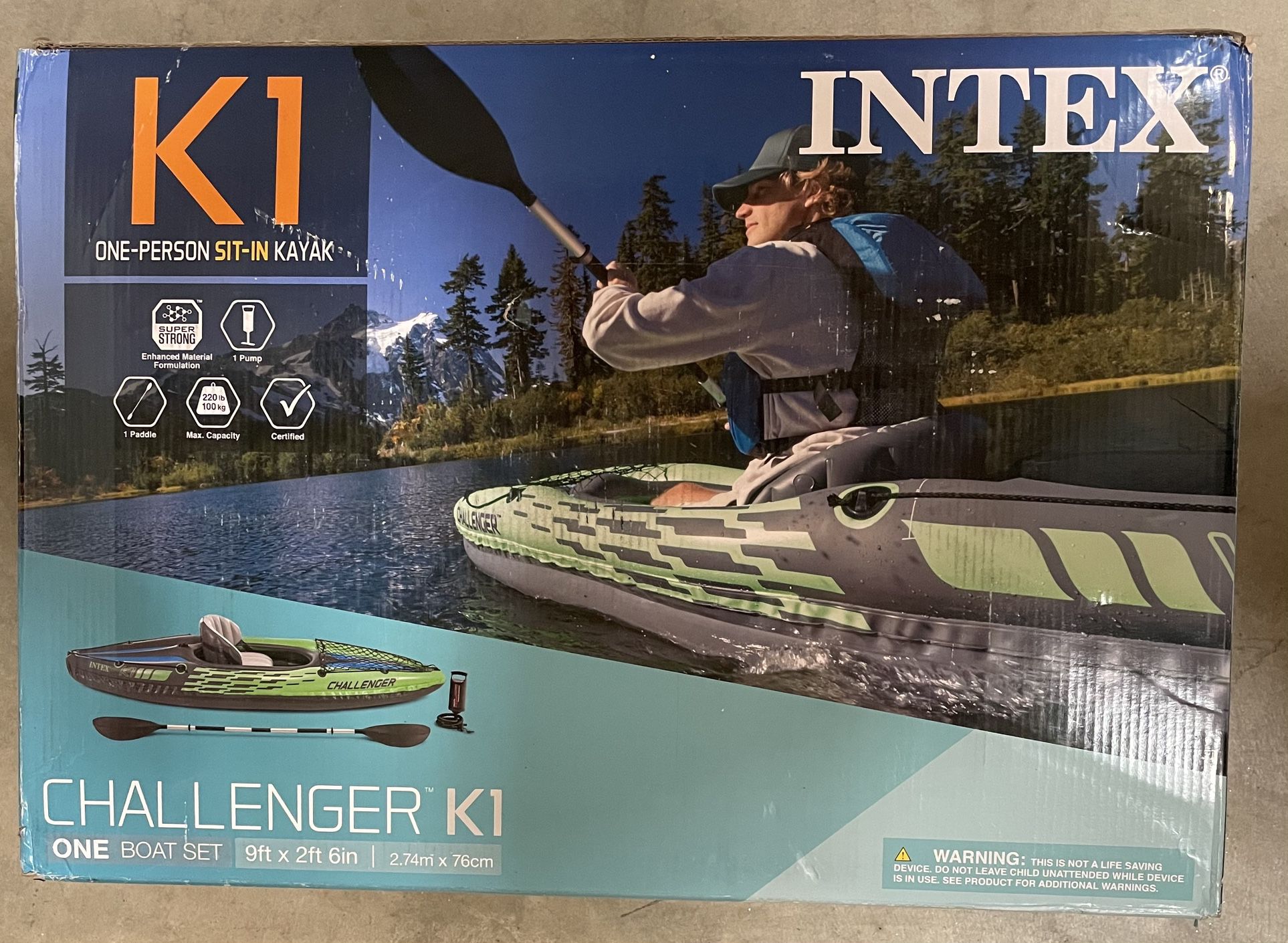 Photo Intex Challenger K1 Inflatable Kayak