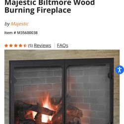 Majestic fireplace - gas or wood burning new