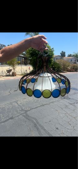 Vintage Mid-Century Swag Pendant Light