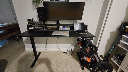 Gaming Standing Desk with LED Light