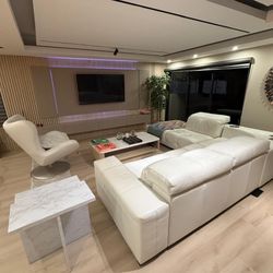 Natuzzi Sofa With Swivel  Chair 