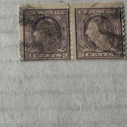 United States Coil Pair 445 Used  3Cent George Washington 