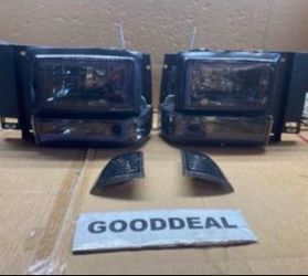 #194 Fit 91-94 Ford Explorer C-Styling LED DRL Headlights Bumper Corner Lamps Set