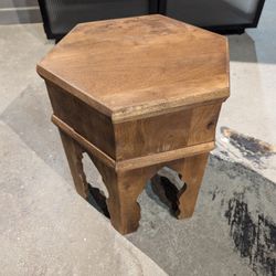 Darkened Mango Wood End Table