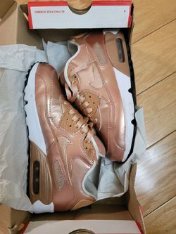 Nike Air MAX 90 SE LTR Rose Gold (GS) Size 7