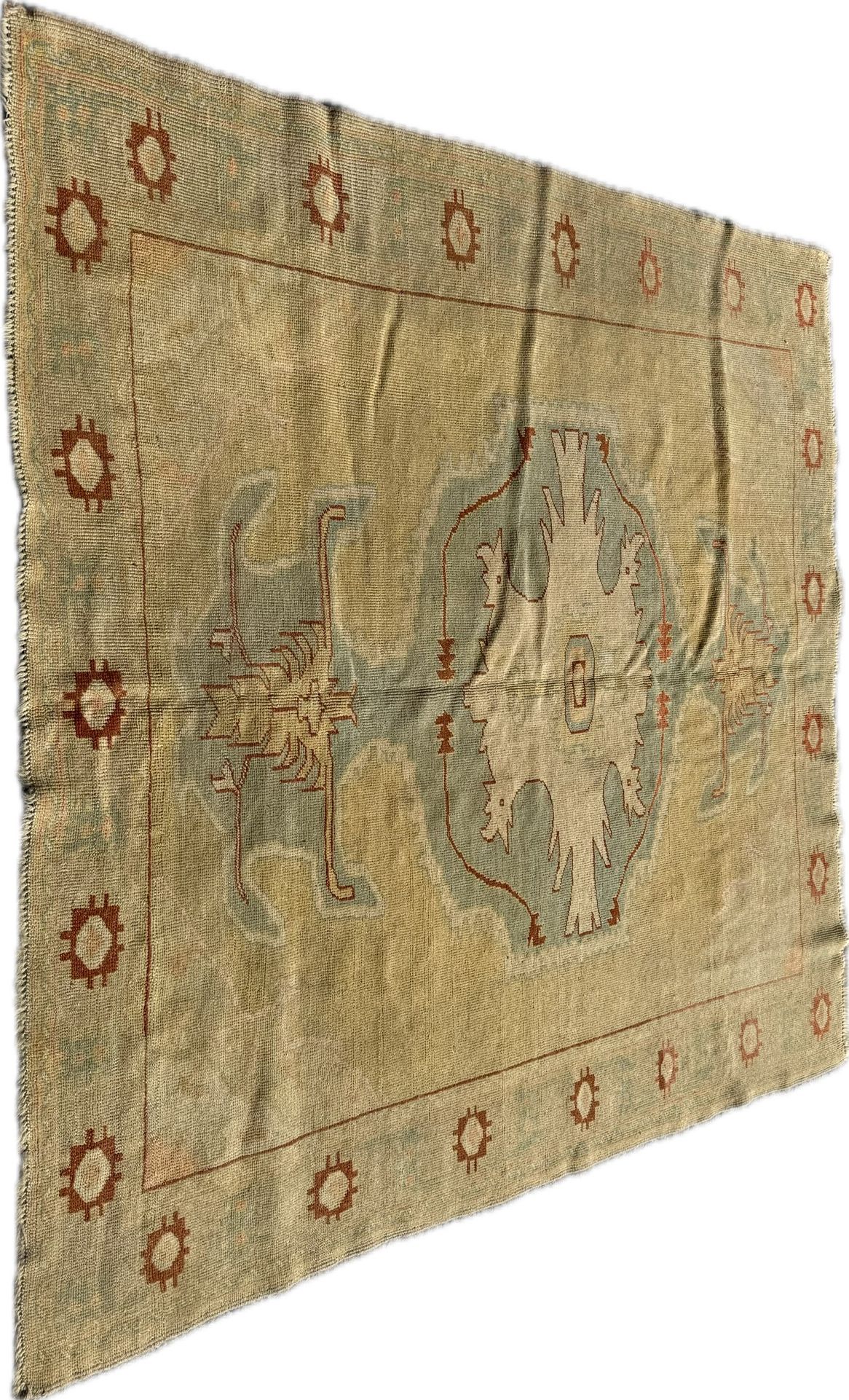 Vintage Turkish Oushak 6.7x6.9