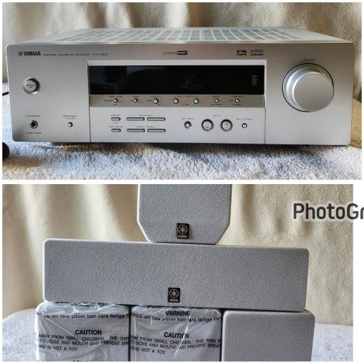 Yamaha NX-C270 &(4) NX-E270 Center & Satellite Surround Sound Speakers & Yamaha HTR-5930 Receiver