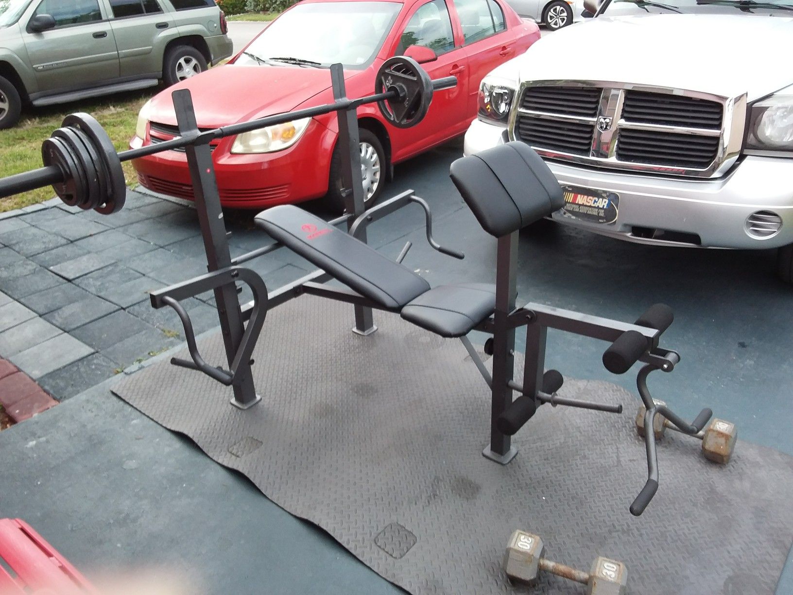 BENCH WEIGHT WEIGHT BENCH MARCY HEAVYDUTY BENCH WITH 7FT OLIMPIC BAR