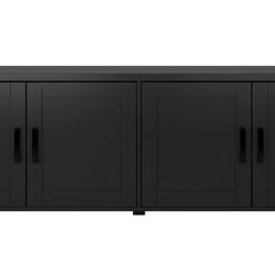 (Only $120! Save $370) High End Black Luxury Wood Entertainment Center TV Stand [Fits up to an 85” Screen!]