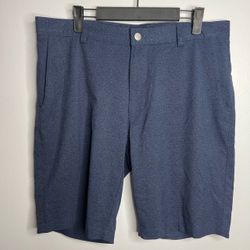 Peter Millar Shackleford Performance Hybrid Golf Shorts Mens 34 Blue Skulls