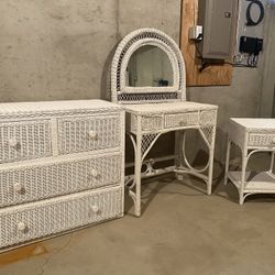 3-pc Wicker Set