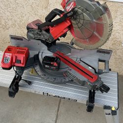 Milwaukee 10 Inch Cordless Brushless Dual Vebel Compound Mitter Saw 