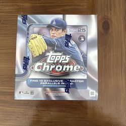 2025 Topps Chrome Baseball Mega Box Finest Hobby Jumbo  Diamond Icons, Tier One, Bowman Chrome Sapphire