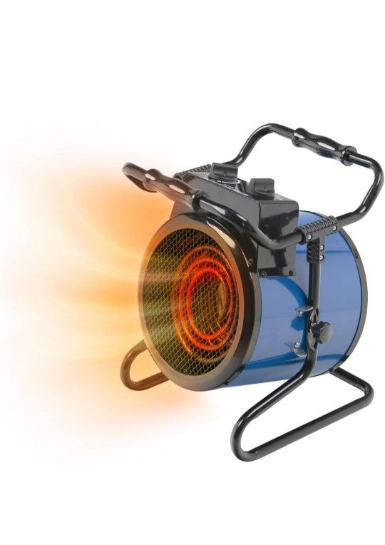 Comfort Zone CZ273 3,600-Watt/240-Volt Hard-Wired Portable Industrial Heater, NEMA 6-20R Receptacle, Steel body with Adjustable Tilt Angle, Adjustable