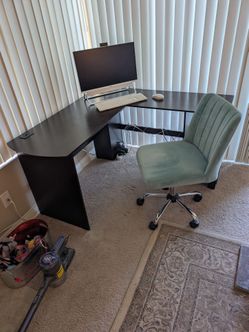 Computer desk with chair