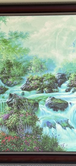 Waterfall Acrylic Painting